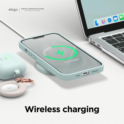 elago Compatible with iPhone 13 Case, Liquid Silicone Case, Full Body Screen Camera Protective Cover, Shockproof, Slim Phone Case, Anti-Scratch Soft