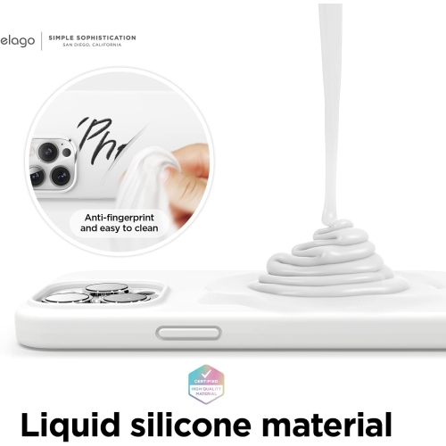 elago Compatible with iPhone 13 Pro Case, Liquid Silicone Case, Full Body Screen Camera Protective Cover, Shockproof, Slim Case, Anti-Scratch Soft