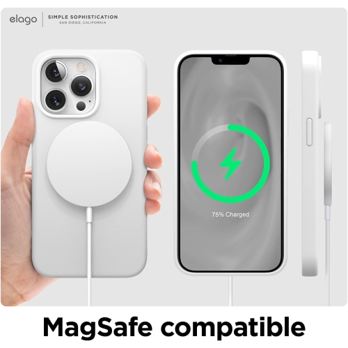 elago Compatible with iPhone 13 Pro Case, Liquid Silicone Case, Full Body Screen Camera Protective Cover, Shockproof, Slim Case, Anti-Scratch Soft