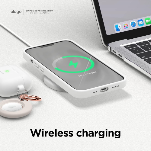 elago Compatible with iPhone 13 Case, Liquid Silicone Case, Full Body Screen Camera Protective Cover, Shockproof, Slim Phone Case, Anti-Scratch Soft