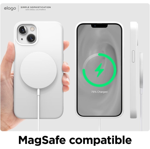 elago Compatible with iPhone 13 Case, Liquid Silicone Case, Full Body Screen Camera Protective Cover, Shockproof, Slim Phone Case, Anti-Scratch Soft