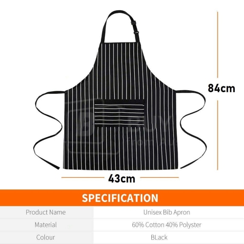 ISTAR Kitchen Cooking Aprons Soft Waterproof Adjustable Bib Chef Apron Durable with 2 Pockets Aprons for Men Women