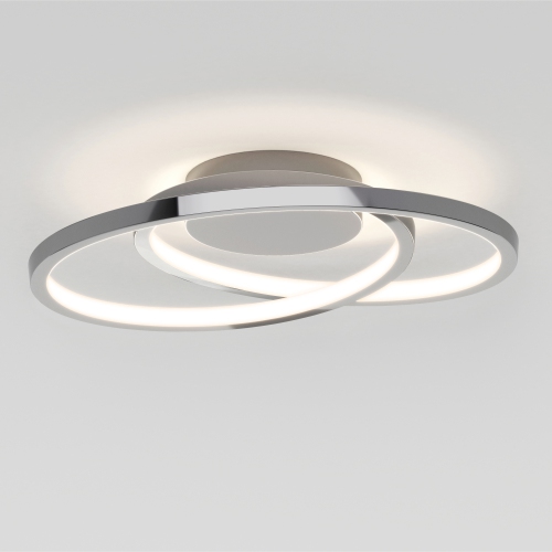 Artika Salto LED-Integrated Flushmount Light Fixture, Chrome