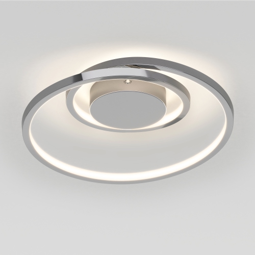 Artika Salto LED-Integrated Flushmount Light Fixture, Chrome