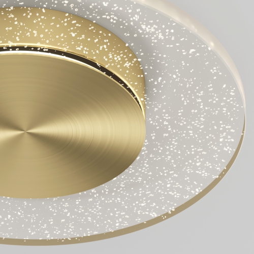 Artika Essence Disk LED-Integrated Flushmount Light Fixture, Gold