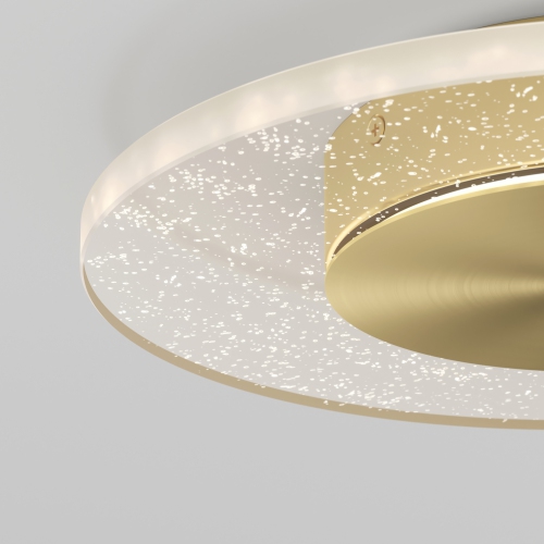 Artika Essence Disk LED-Integrated Flushmount Light Fixture, Gold