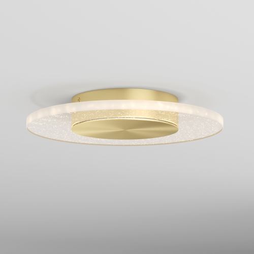 Artika Essence Disk LED-Integrated Flushmount Light Fixture, Gold