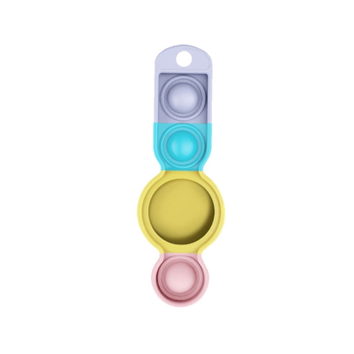 STRAPSCO  Rubber Multicolor Carabiner Apple Airtag Holder - Protective Case - Beach