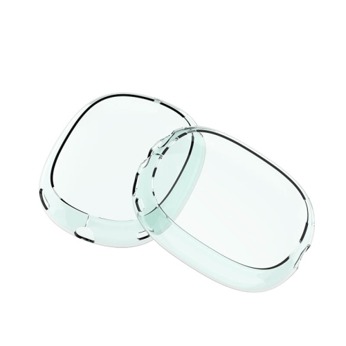 StrapsCo Smooth Silicone Rubber Earphone Covers for Apple AirPods Max - Transparent Aquamarine