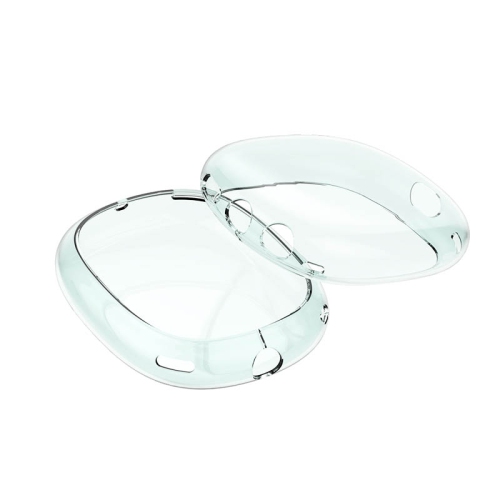 StrapsCo Smooth Silicone Rubber Earphone Covers for Apple AirPods Max - Transparent Aquamarine