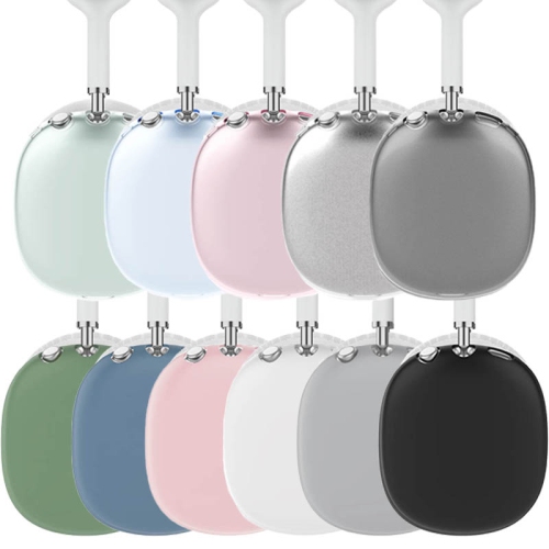 StrapsCo Smooth Silicone Rubber Earphone Covers for Apple AirPods Max - Black