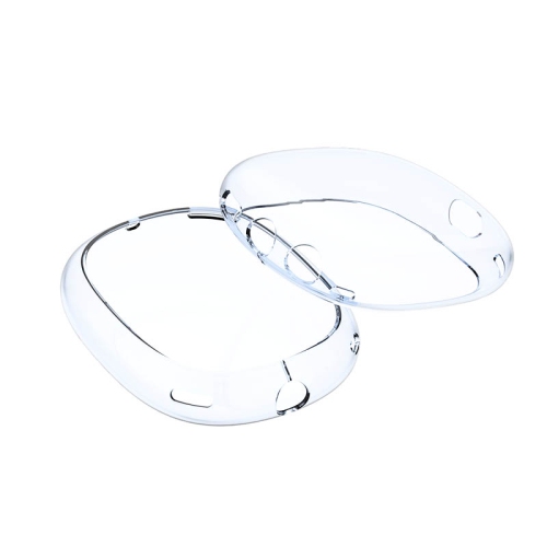 StrapsCo Smooth Silicone Rubber Earphone Covers for Apple AirPods Max - Transparent Blue