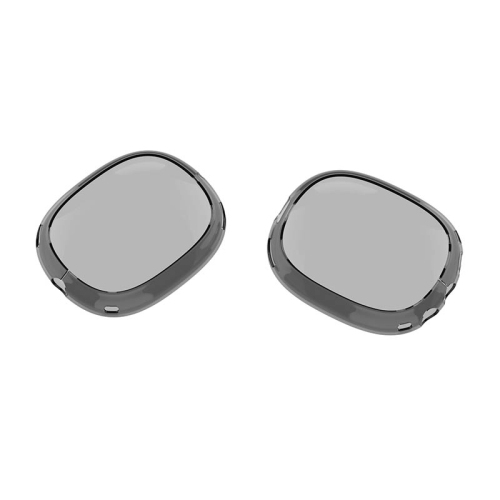 StrapsCo Smooth Silicone Rubber Earphone Covers for Apple AirPods Max - Transparent Black