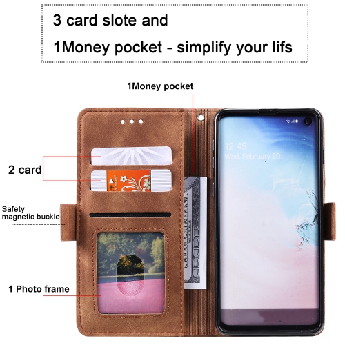 CasePower Leather Case Flip Wallet Case Classic Design with Card Slot and Magnetic Closure Shockproof High Quality Hand made for Samsung Galaxy S20
