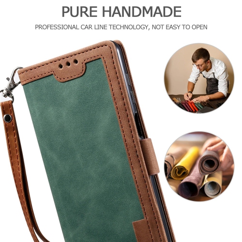 CasePower Leather Case Flip Wallet Case Classic Design with Card Slot and Magnetic Closure Shockproof High Quality Hand made for Samsung Galaxy S21