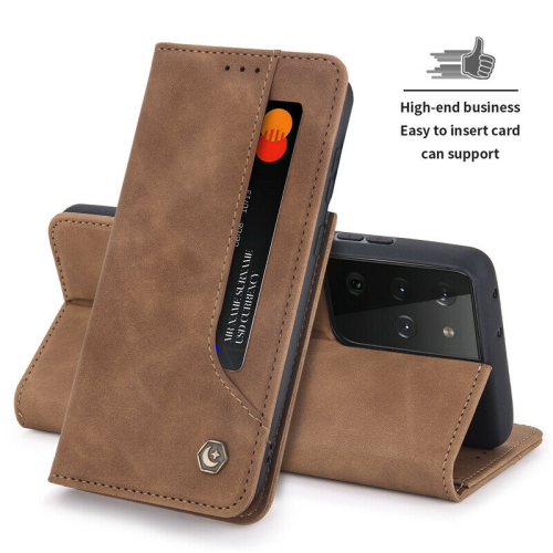 Étui portefeuille de POLA avec béquille en cuir de polyuréthane de qualité supérieure avec porte-carte, étui magnétique robuste antichoc, convient au