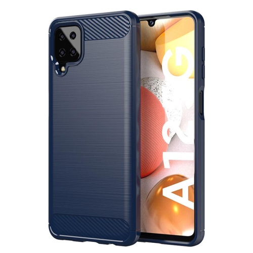 PANDACO Navy Brushed Metal Case for Samsung Galaxy A12