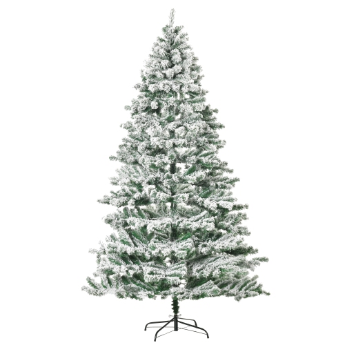 HOMCOM – Arbre de Noël en sapin de Noël artificiel 7,5&nbsp;pi Noël décoration intérieure pour fête avec pieds pliables, vert