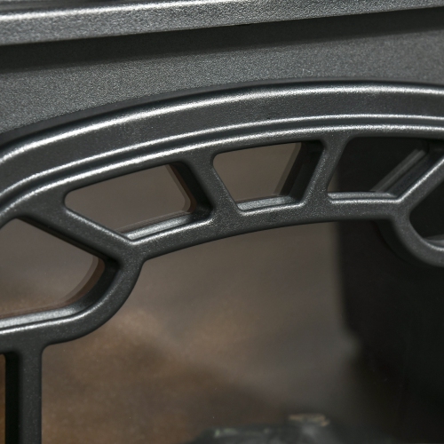 Foyer électrique de HOMCOM, radiateur portatif autonome 1500 W de 16 po, flamme réaliste 3D, réchaud intérieur avec protection contre la