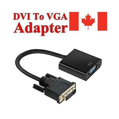 DVI-D to VGA Cable Male To Female Adapter Converter Monitor for PC Computer