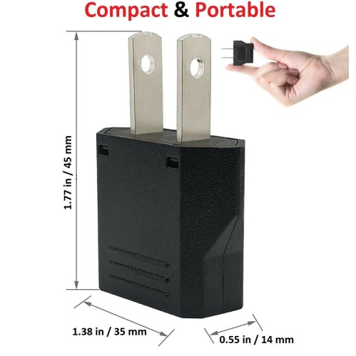 Adaptateur de voyage de type C eu vers É.-U. et Canada Adaptateur de prise de courant Convertisseur d’alimentation universel