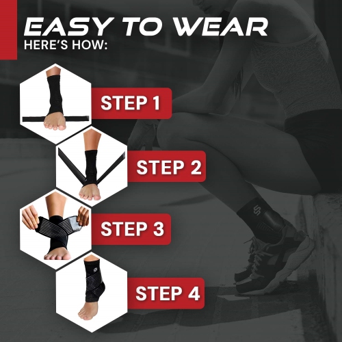 ISTAR Ankle Support Brace, Breathable Neoprene Sleeve, Adjustable Wrap