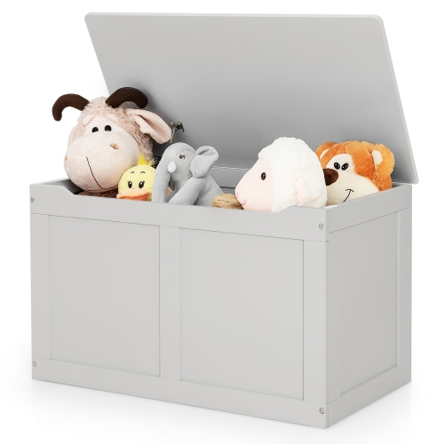 Banc de rangement en bois pour enfants Toy Box de Costway avec couvercle rabattable et charnière de sécurité