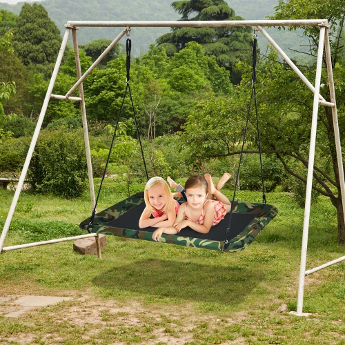 Goplus 700lb Giant 60'' Platform Tree Swing Outdoor w/ 2 Hanging Straps