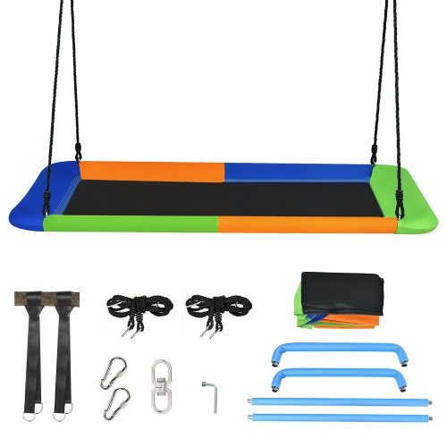 Goplus 700lb Giant 60'' Platform Tree Swing Outdoor w/ 2 Hanging Straps