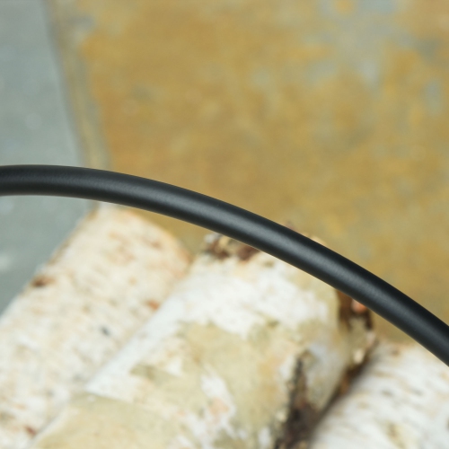 Outsunny 16" Firewood Log Rack Curved Fireplace Log Holder Wood Storage Basket Carrier with Flexible Handle, for Outdoor and Indoor Use, Black