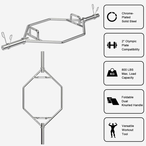 Costway 56" Olympic Tarp Bar W/ Knurled Handles for Weight Lifting and Body Building