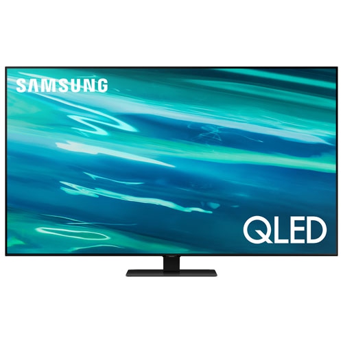 Open Box - Samsung 55" 4K UHD HDR QLED Tizen OS Smart TV (QN55Q80AAFXZC) - 2021 - Titan Black