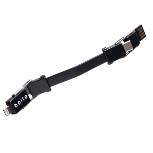 Bolts Lab 6-in-1 Keyring Cable Keychain for Apple iPhone/USB/USB-C/Micro USB