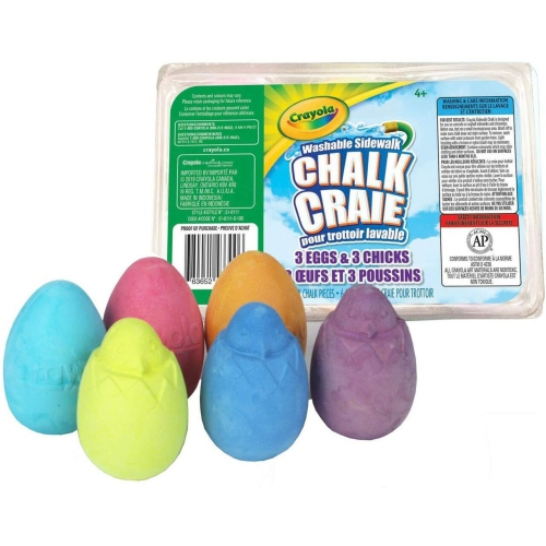 Crayola Egg & Chick Sidewalk Chalk, 6 Count