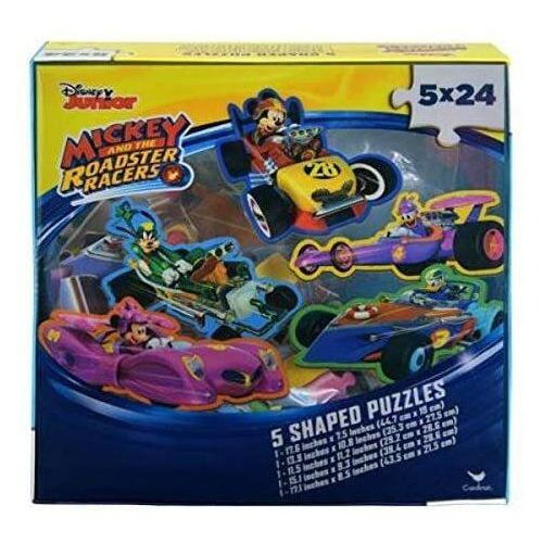 Disney Mickey Mouse 5-Shaped Puzzle Pack - 5x 24 Piece Puzzles