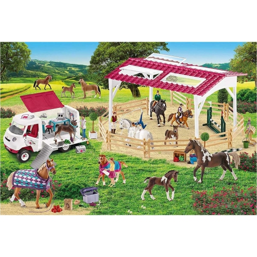 Schleich Puzzle - Riding School and Veterinarian - 150 Pieces
