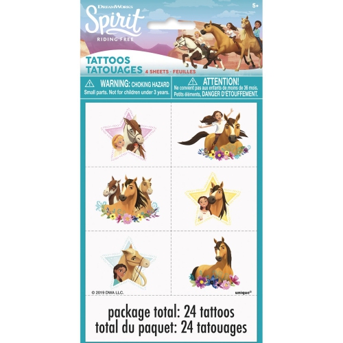 Spirit Riding Free Temporary Tattoo Sheets [4 per Pack]