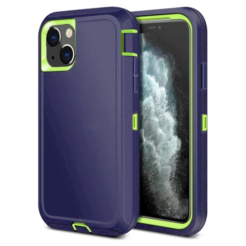 【CSmart】 Anti-Drop Triple 3 Layers Shockproof Heavy Duty Defender Hard Case for iPhone 13, Lime