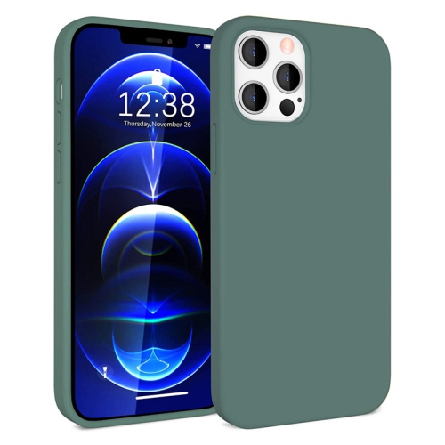 【CSmart】 Premium Silm Soft Liquid Silicone Gel Rubber Back Case Back Cover for iPhone 13 Pro, Midnight Green