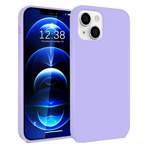 【CSmart】 Premium Silm Soft Liquid Silicone Gel Rubber Back Case Back Cover for iPhone 13 Mini, Light Purple