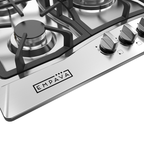 Empava 30 in. Gas Stove Cooktop with 5 3rd Gen Italy Sabaf Sealed Burners in Stainless Steel