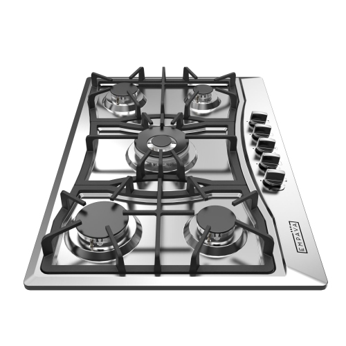 Empava 30 in. Gas Stove Cooktop with 5 3rd Gen Italy Sabaf Sealed Burners in Stainless Steel