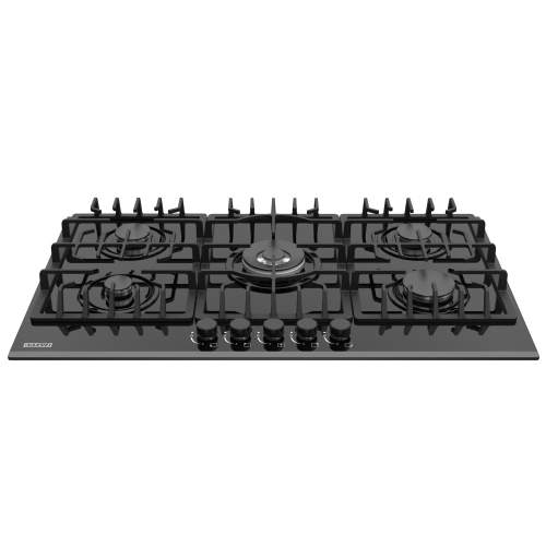 Empava 36 in. Gas Stove Cooktop 5 Italy Sabaf Sealed Burners NG/LPG Convertible in Black Tempered Glass