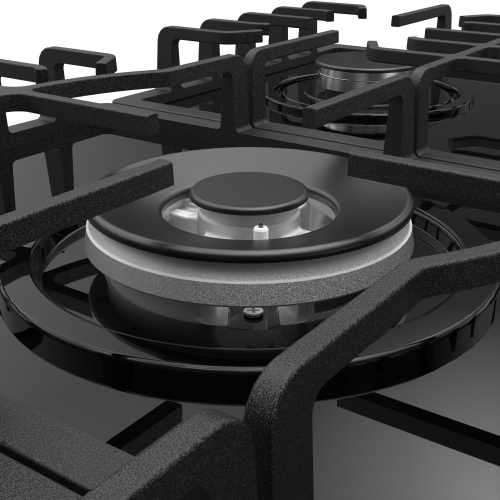 Empava 36 in. Gas Stove Cooktop 5 Italy Sabaf Sealed Burners NG/LPG Convertible in Black Tempered Glass