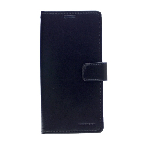 TopSave Goospery Bluemoon Card Slot w/Magnetic Clip Leather Folio Wallet Flip For Samsung Galaxy S21 FE, Black