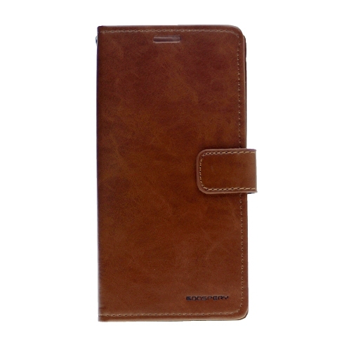 TopSave Goospery Bluemoon Card Slot w/Magnetic Clip Leather Folio Wallet Flip For Samsung Galaxy S21 FE, Brown