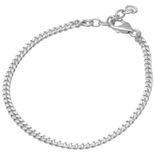 Bronzoro Diamond-Cut Curb Link Bracelet in Palladium on Bronze