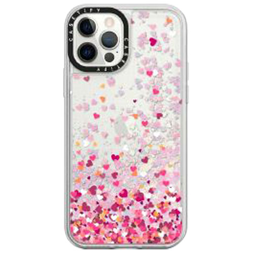 Casetify Glitter Fitted Hard Shell Case for iPhone 13 Pro Max - Confetti Hearts