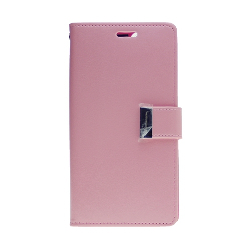 TopSave Goospery Rich Diary [ID/Card & Cash Slots] Premium PU Leather Wallet Case [Magnetic Closure] Folio Wallet Flip For iPhone 13 Pro, Baby Pink
