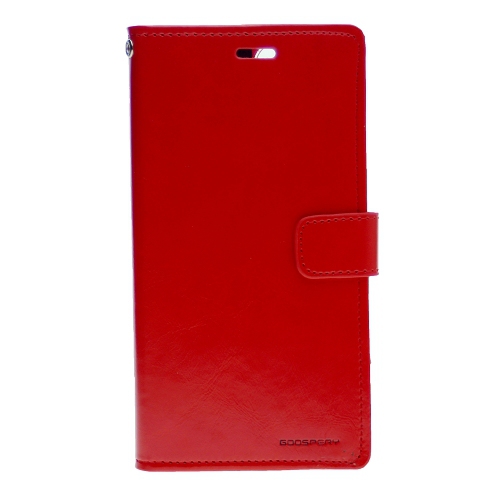 TopSave Goospery Bluemoon Card Slot w/Magnetic Clip Leather Folio Wallet Flip For iPhone 13 Mini, Red